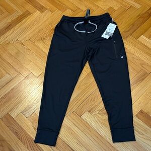 Viori Sunday state of mind size small Men's Black Jogger Pants with Zip Pocket